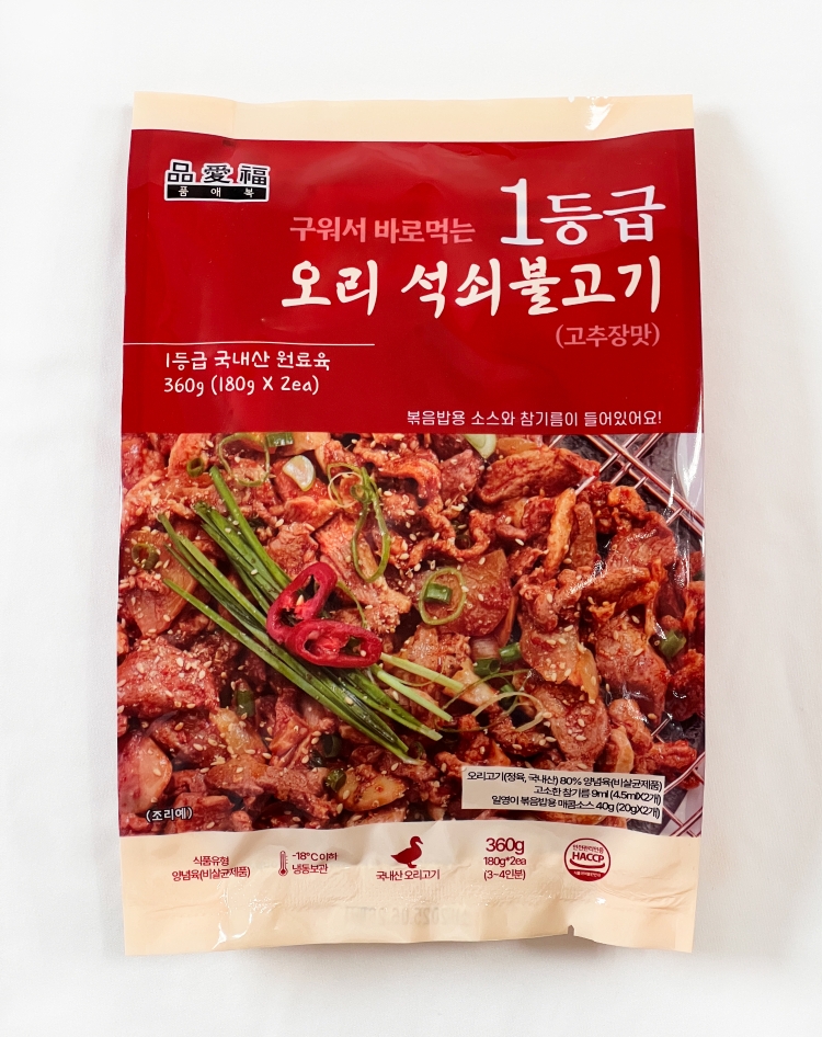 [일영이팜][품애복] 1등급 오리 석쇠불고기 (고추장맛) 360g